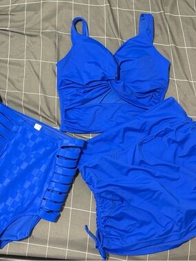 KIAVA Royal Blue Three-Piece Women’s Swim Set